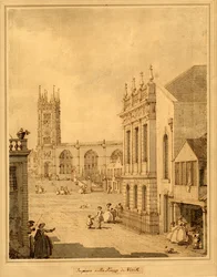 Vista em Warwick com a Igreja de Santa Maria